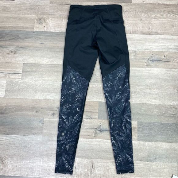 C9 by Champion Duo Dry Fireworks Pattern Block Ankle Leggings Black XS - Picture 4 of 8